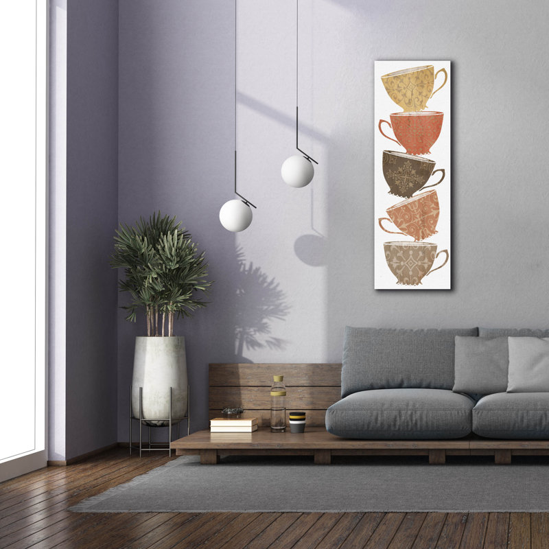  «Coffee 1» par Erin Clark, art mural sur toile, 20 po x 60 po