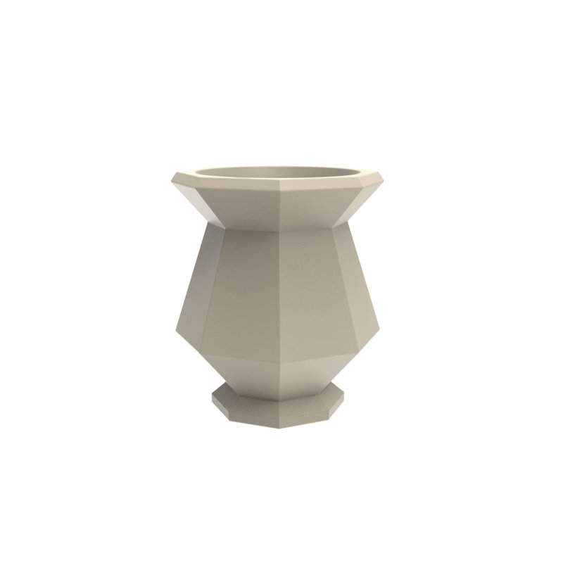 Origami - Kashi Planter, Cream, 9.75" H x 8.5" W x 8.5" D