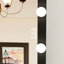 Miroir pleine grandeur avec lumières et 3 modes de couleur, 63 x 24 pouces, luminosité réglable, fixé au mur ou incliné, noir, pour habiller le lit - Miroir suspendu, lumières DEL, commande tactile, salle de bain