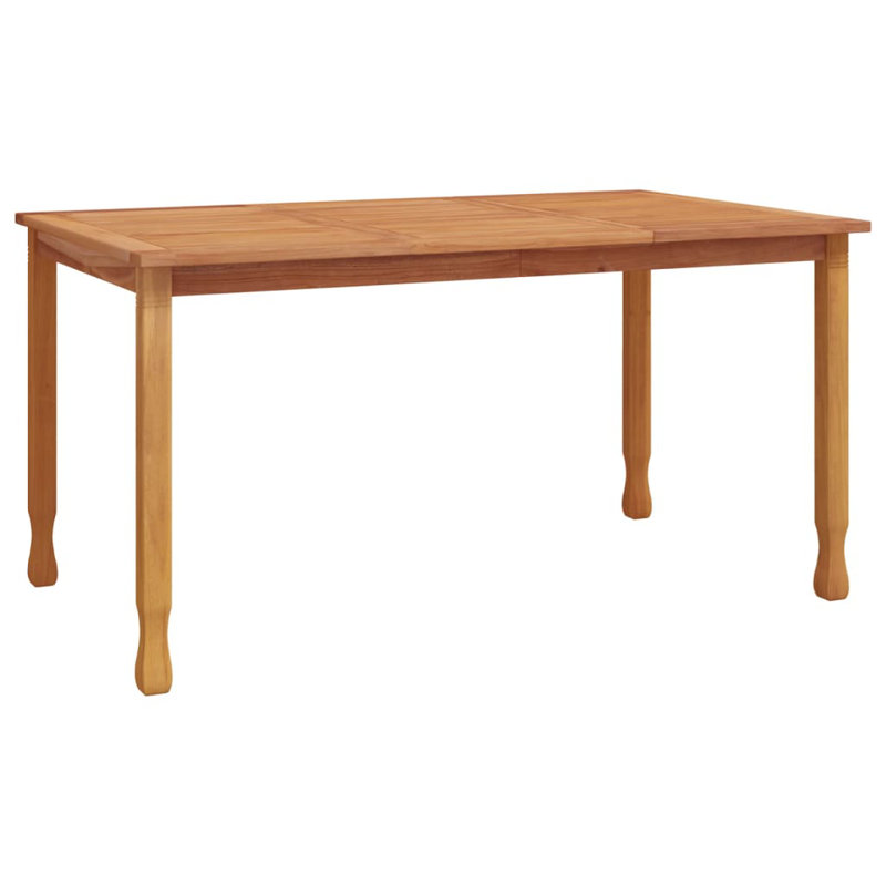 Hea Rectangular Teak Outdoor Dining Table, 35.4" W x 59.1" L x 29.5" H