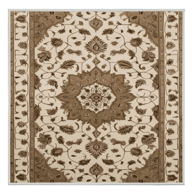 Machine Washable Tabriz Beige Area Rug