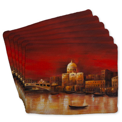 Venise by Red Dawn Braided Polyester Roksanda Set of 6 Decor