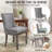 Solid Wood Fabric Upholstered Kitchen Chairs Dining Chairs Set of 2-2114706256-2133233305