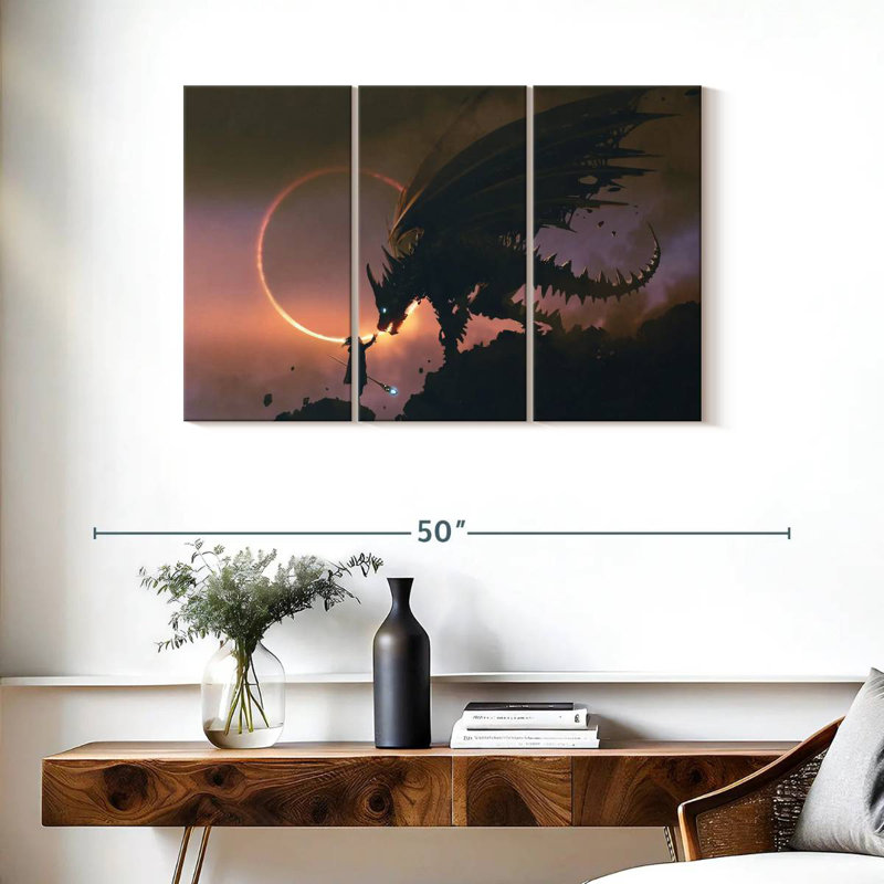Kelan Taming The Dragon, 24" H x 38" W