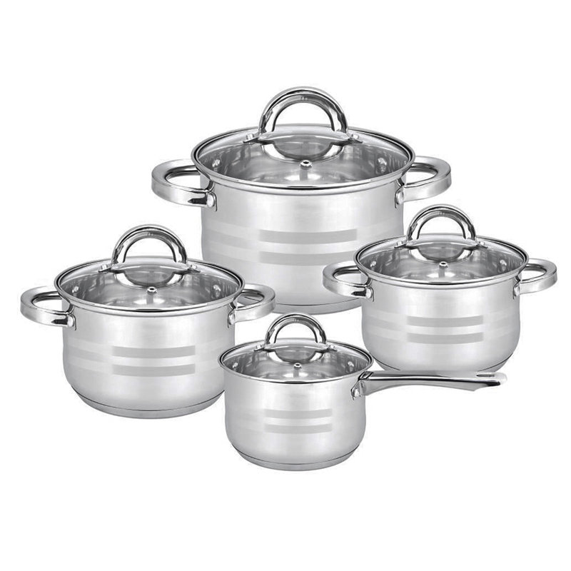 8 - Piece Stainless Steel Cookware Set