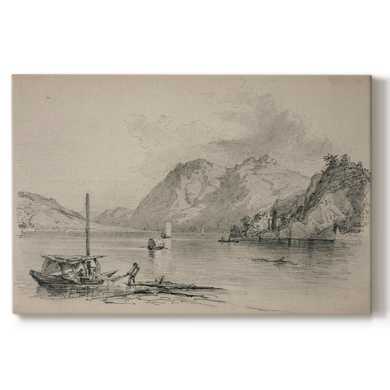 Croquis rétro-Lxxi, H 9 po x l 13 po x P 1,5 po, Toile tendue