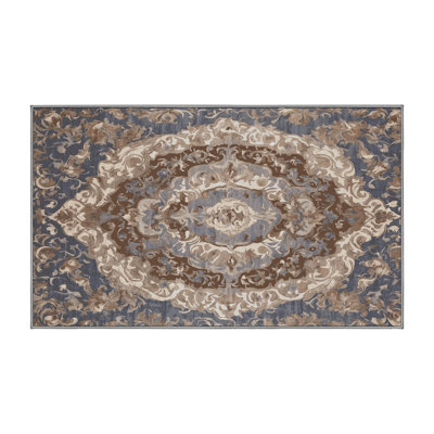 Machine Washable Gray Area Rug