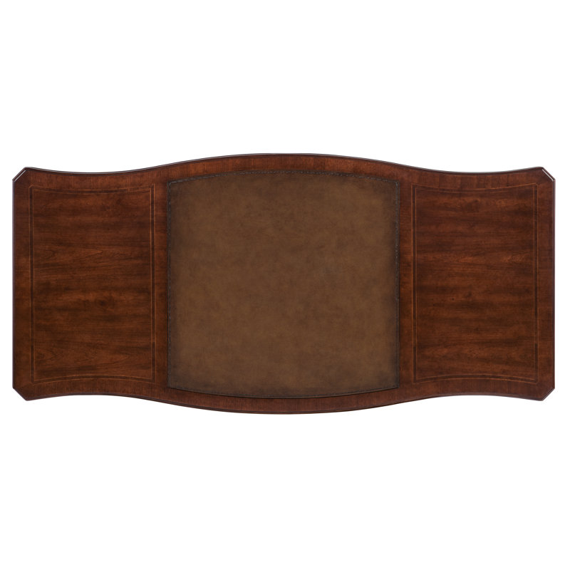 Maraschino Cherry Wood Executive Desk with Filing Cabinet
