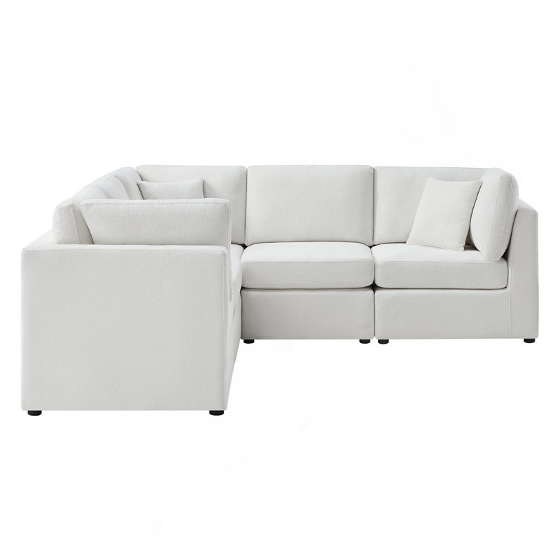Canapé modulaire 5 pièces Chauncy - Ivoire