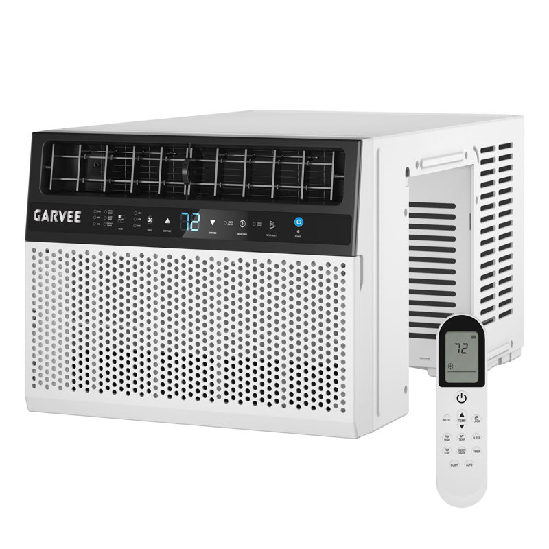 Climatiseur de fenêtre en U 8 000 BTU, climatiseur ultra silencieux, refroidit 350 pieds carrés Ft, conception de fenêtre ouverte, télécommande
