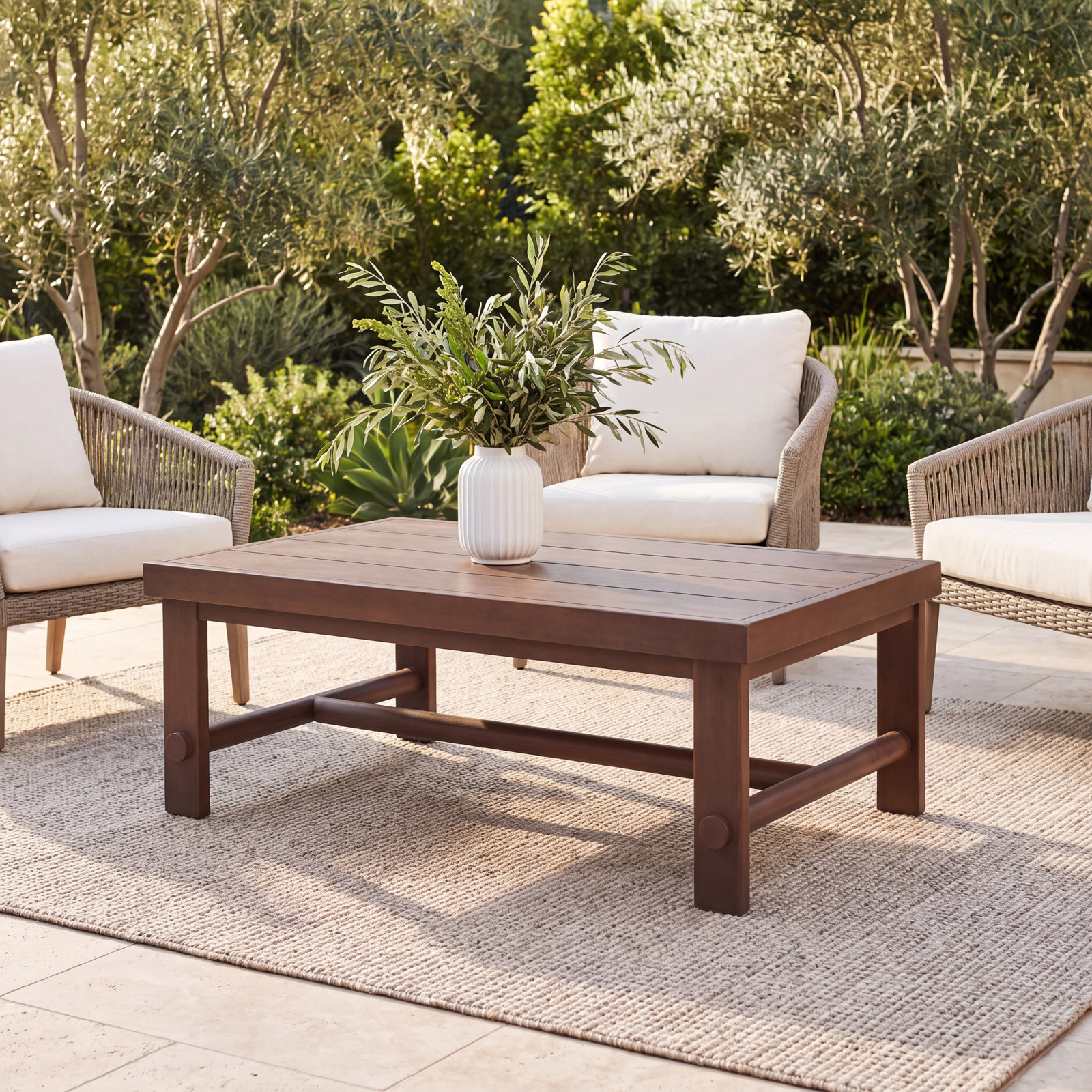 Olivia 30" Eucalyptus Patio Table