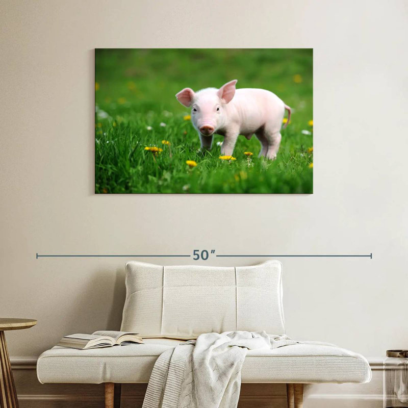 Brampt Spring Grass Pig, 26" H x 39" W