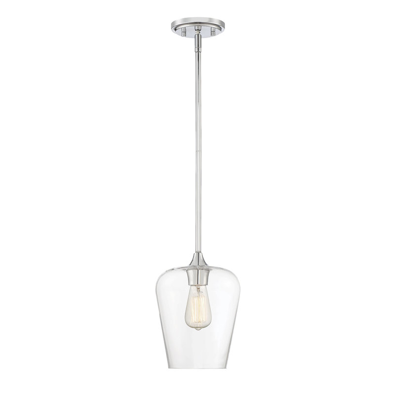Breena 1 - Light Single Pendant, Clear, Polished Chrome