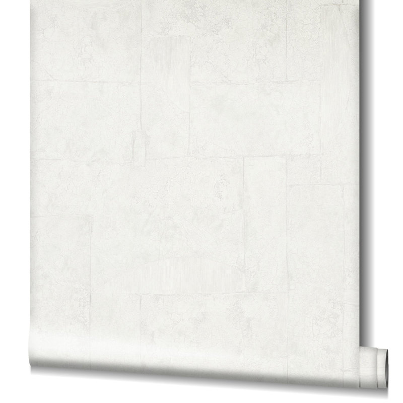 Air Collection Graphical Effect Textured Wallpaper Roll, White