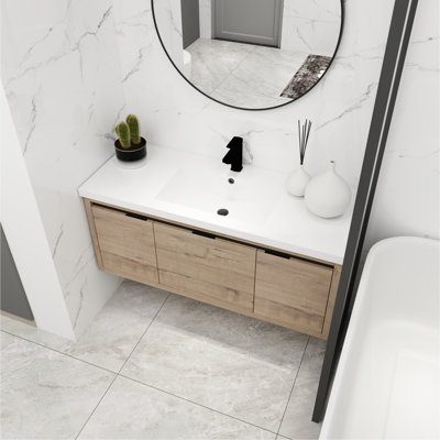 Meuble-lavabo moderne avec rangement supérieur et design élégant pour une fonctionnalité optimale