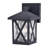 Rockford 8.75 in. H 1-Light Textured Black Outdoor Wall Sconce made of Rust-Resistant Aluminum, Clear Glass Shade, LED Compatible, Use for Exterior Porch Patio Front Door or Garage