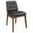 Mayia 5-piece Round Glass Top Dining Table Set Nutmeg