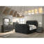 Lit tapissier Kana avec DEL en noir-2078291010
