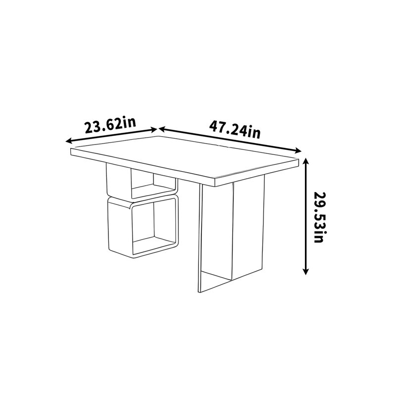 Bureau d'écriture, H 29,53 po x l 47,24 po x P 23,62 po