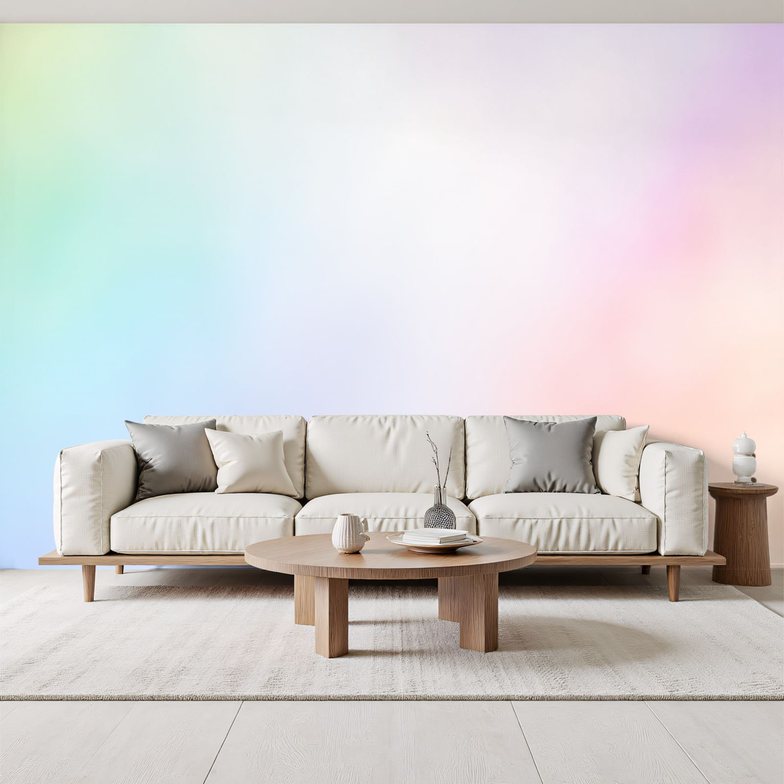 Red Barrel Studio Boho Peel and Stick Wallpaper Soft Pastel Gradient ...