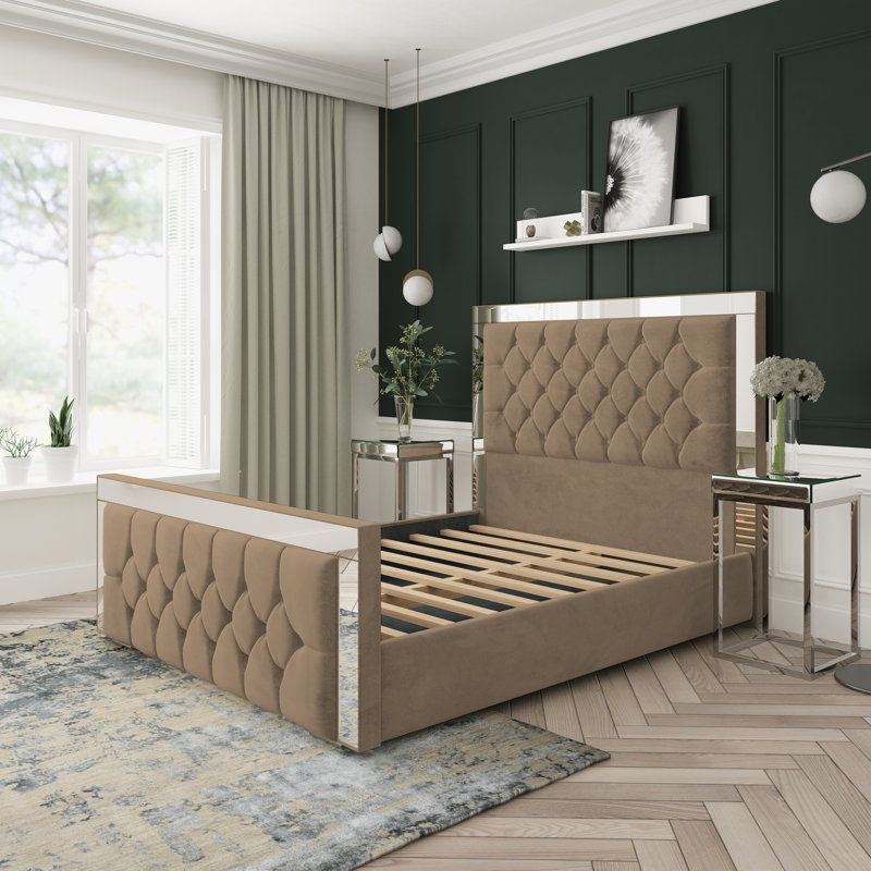 Divan Bed Base, Double (4'6), Mink