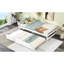 Lit plateforme simple avec lit gigogne, blanc