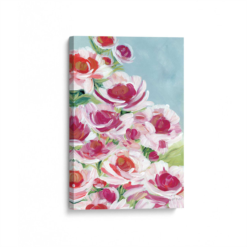 «Peony Meadow» par Yvette St. Amant, reproduction d'art, H 16 po x l 12 po, Toile tendue, Ne s’applique pas