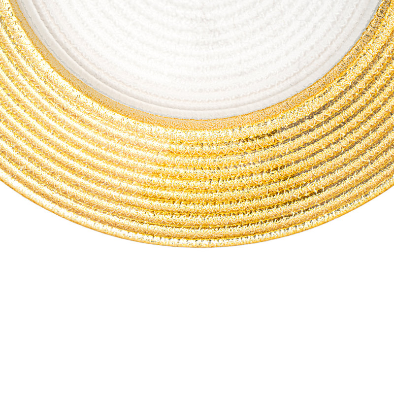 Mayer Glass Striped Charger, Gold