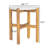 Nyaja Patio Acacia Wood End Table With Concrete Top