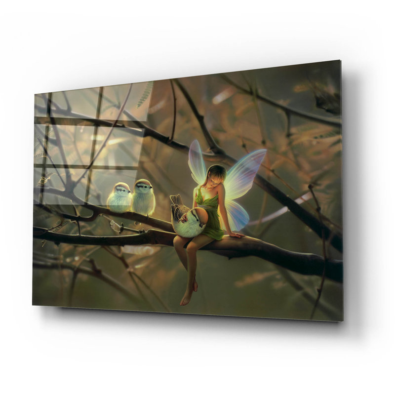 " Feathered FriendsC " by Kirk Reinert, 16" H x 24" W x 0.2" D