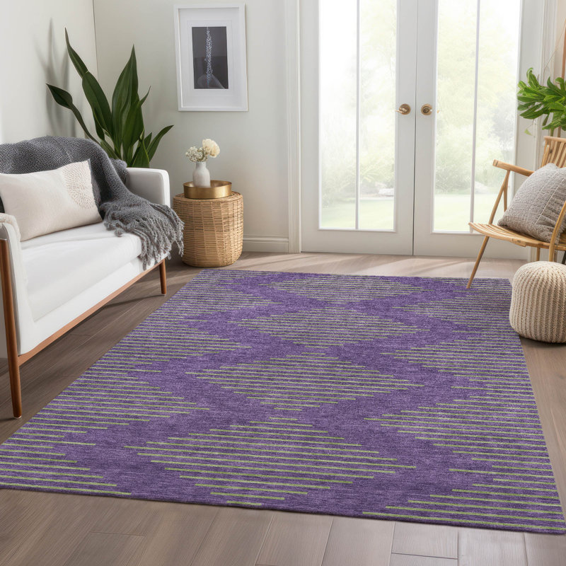 Premium Machine Washable Jahnke AMF1017 Geometric Rug, Rectangle 8' x 10'