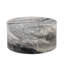 Table basse avec plateau en marbre et base en panneau de fibres à densité moyenne, rond gris froid de 23,6 po, sans assemblage, pour le salon ou l’appartement