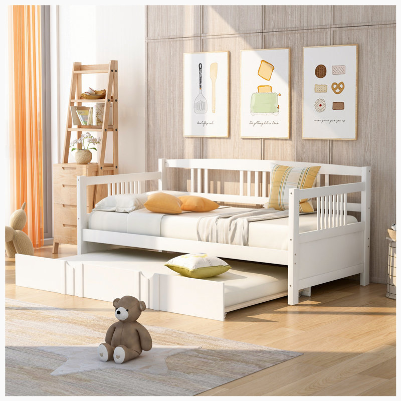 Lit de jour avec couchette Westerley, Blanc, Simple