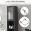 Armoire de rangement haute avec miroir Kleankin