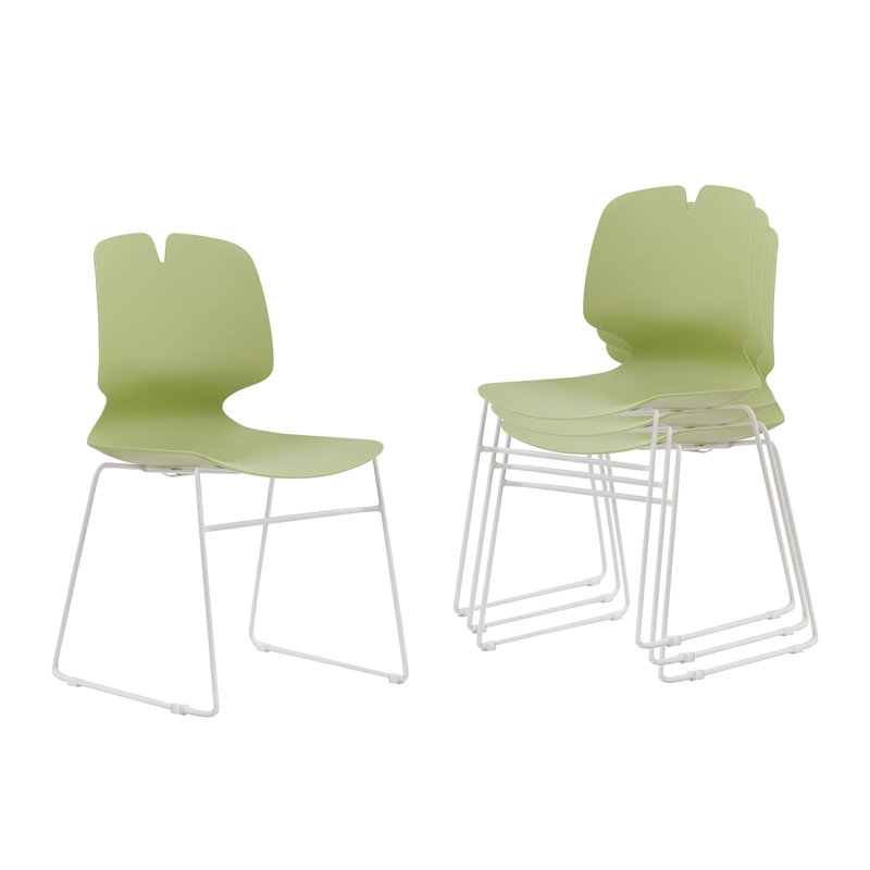 De 4 chaises de bureau empilables modernes en polypropylène pour un confort ergonomique et un dossier de 180 kg