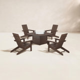 POLYWOOD by AllModern Outdoor Adirondack Chair With Table