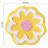  Yellow Flower Shaped Bath Rug, Non-slip Water Absorbent Bathroom Mat, Super Cute Machine Washable Bathroom Rug, Small Round Floral Soft And Fluffy Bath Mat-1831490909