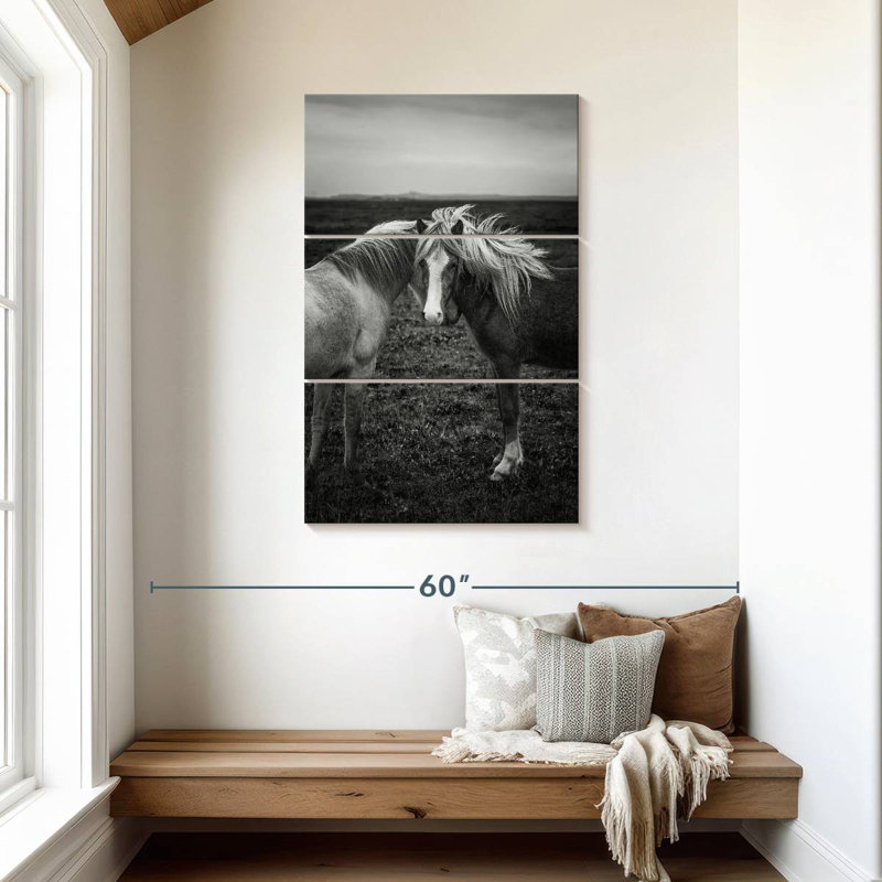 Brampt aimant les chevaux Islandais, H 45 po x l 28 po