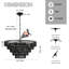 Luminaire suspendu de style rustique 24 po en jute noir bohémien à cinq couches rétro (ampoules non incluses)-1889396203
