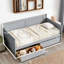 Canapé-lit double en pin, modèle, avec deux tiroirs de rangement, à la fois fonction assise et couchée et espace de rangement, pratique et magnifique-1997351438