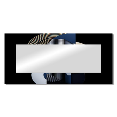 Dark Symmetry Geometric Portrait Of Strength I - Modern Decorative Mirror Wall Art - Print On Metal