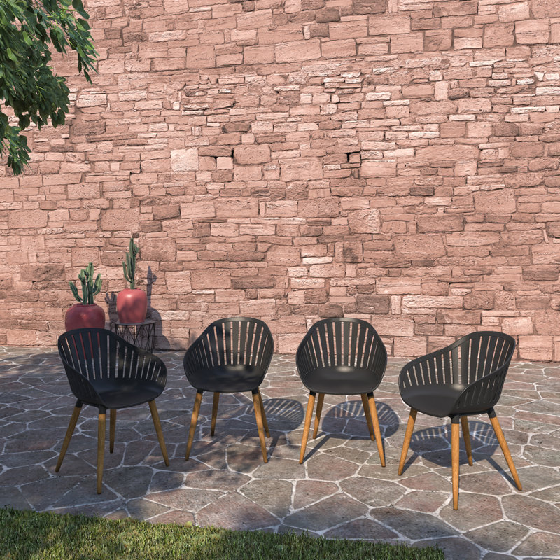 Fauteuil de patio en eucalyptus Alyisa, Teck