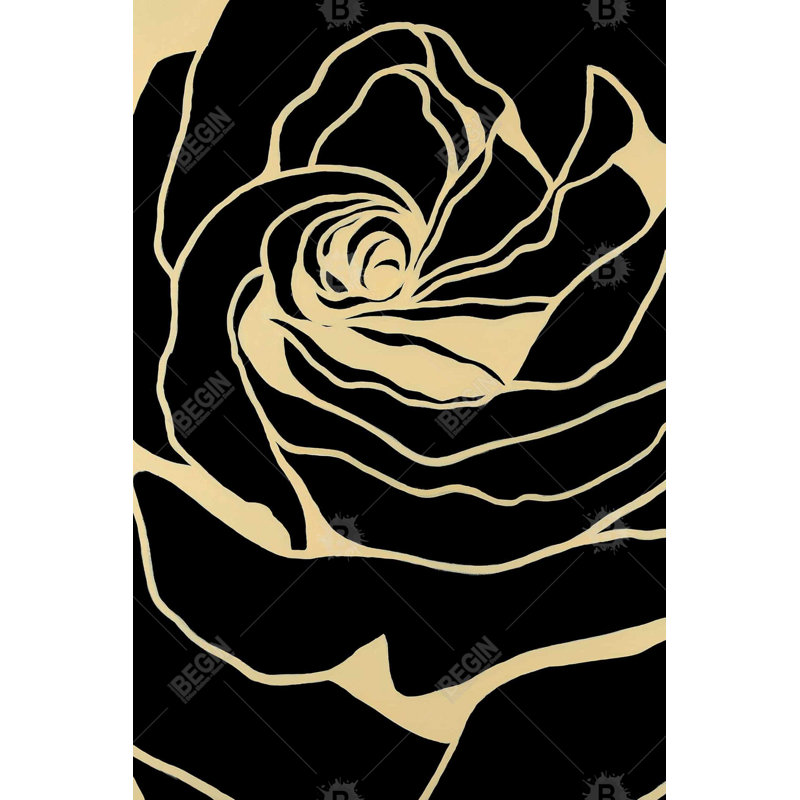 Silhouette of a rose Bath Mat with Non-Slip Backing - Quick Dry Memory Foam Bathroom Rug - Absorbent - Modern Plush Spa-Style - Machine Washable