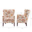 Chaise d'appoint en bois massif, finition, coussin de siège amovible, aspect de résistance au poids de 300 lb, et roulement en lin