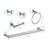 5 Piece Bathroom Towel Rack Set Wall Mount-436039583