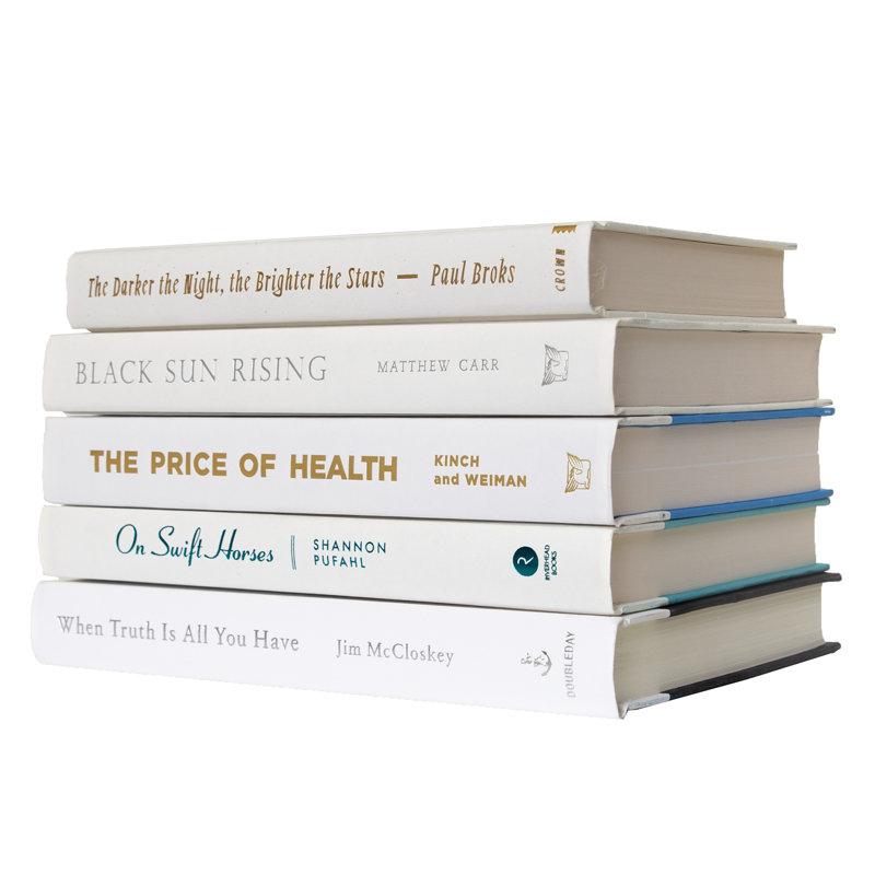 Modern Snowfall Book Stack, S/5