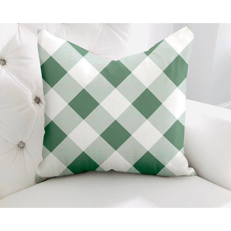  Housse et insert de coussin carré en coton Clementine, L 19 po x H 19 po, Émeraude