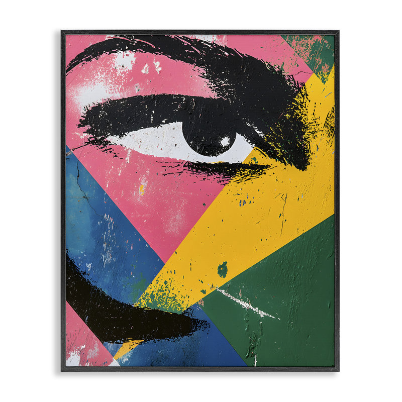 «Dynamic Fractal Eyes», estampe numérique, design par Walker Noble, H 30 po x l 24 po, Giclée encadrée noir minuit