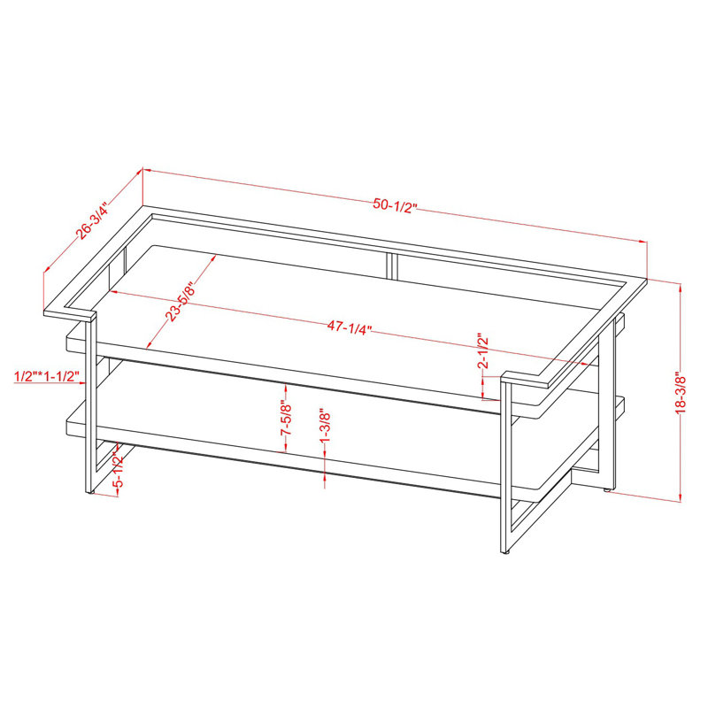 Ensemble de tables basses Madyson, 2 pièces: table basse, table de bout