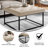 Makaiden 30" Square Upholstered Tufted Ottoman with Metal Frame-831080454